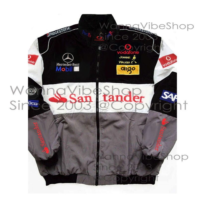 Mercedes Benz Racing Team Pit Crew Motor Jacket Motorsport Autosport Vintage Retro Race Racer Gear Automobile Suit Top Crew Club Jackets Coat Coats_front_image