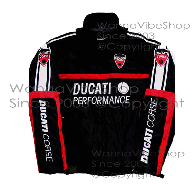 Ducati Racing Team Pit Crew Motorcycle Jacket Moto GP MotoGP Motorsport Autosport Vintage Retro Race Racer Gear Automobile Suit Top Crew Club Jackets Coat Coats_front_image