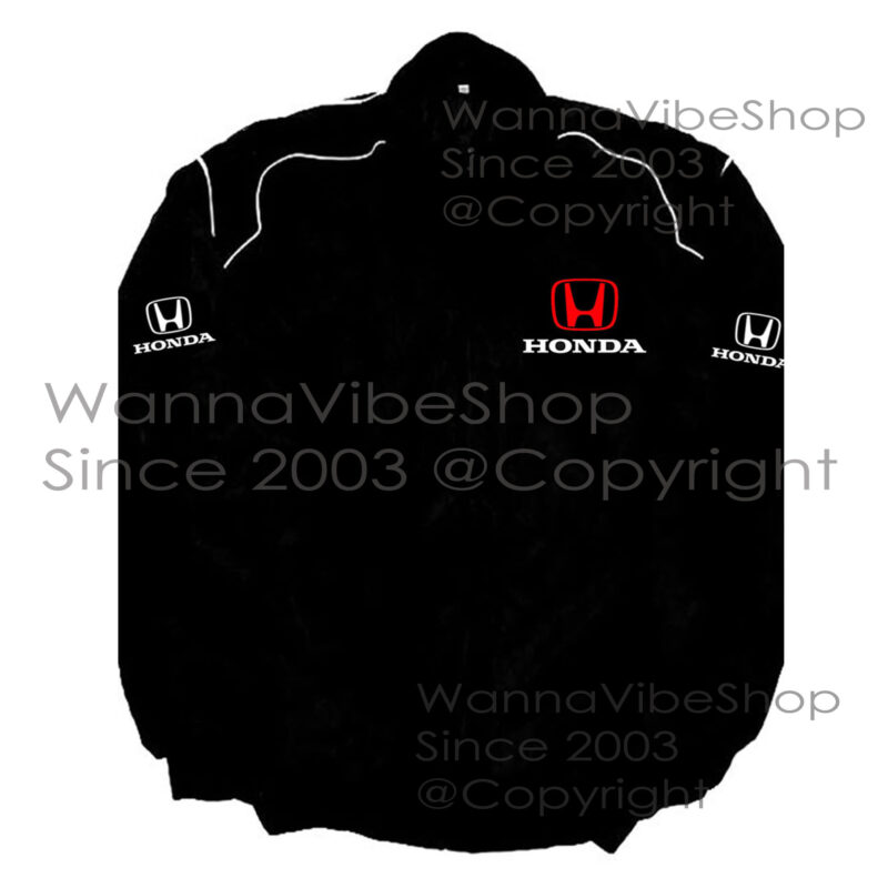 Honda Racing Team Pit Crew Motor Jacket Motorsport Autosport Vintage Retro Race Racer Gear Automobile Suit Top Crew Club Jackets Coat Coats_front_image