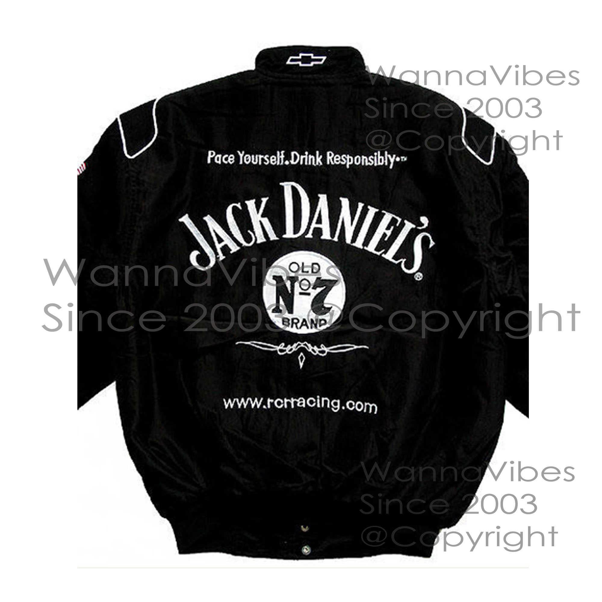 Jack Daniels Racing Team Pit Crew Motor Jacket Motorsport Autosport Vintage Retro Race Racer Gear Automobile Suit Top Crew Club Jackets Coat Coats_back_image