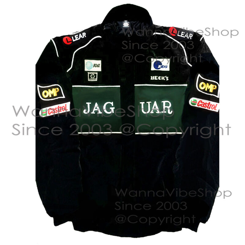 Jaguar Racing Team Pit Crew Motor Jacket Motorsport Autosport Vintage Retro Race Racer Gear Automobile Suit Top Crew Club Jackets Coat Coats_front_image