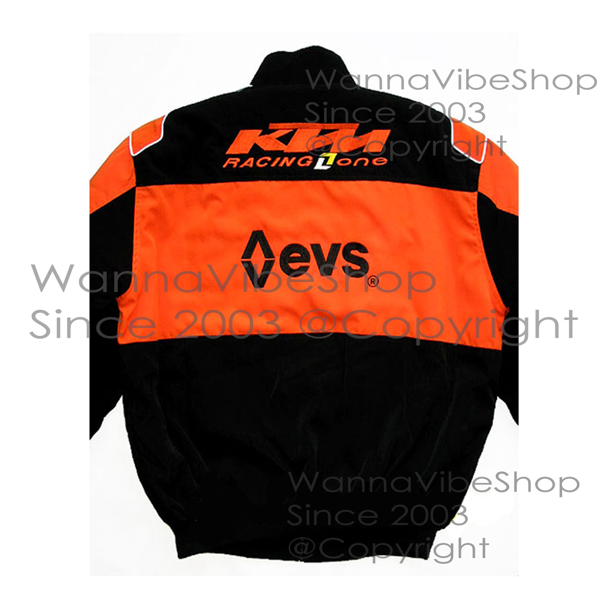 KTM Racing Team Pit Crew Motorcycle Jacket Moto GP MotoGP Motorsport Autosport Vintage Retro Race Racer Gear Automobile Suit Top Crew Club Jackets Coat Coats_back_image