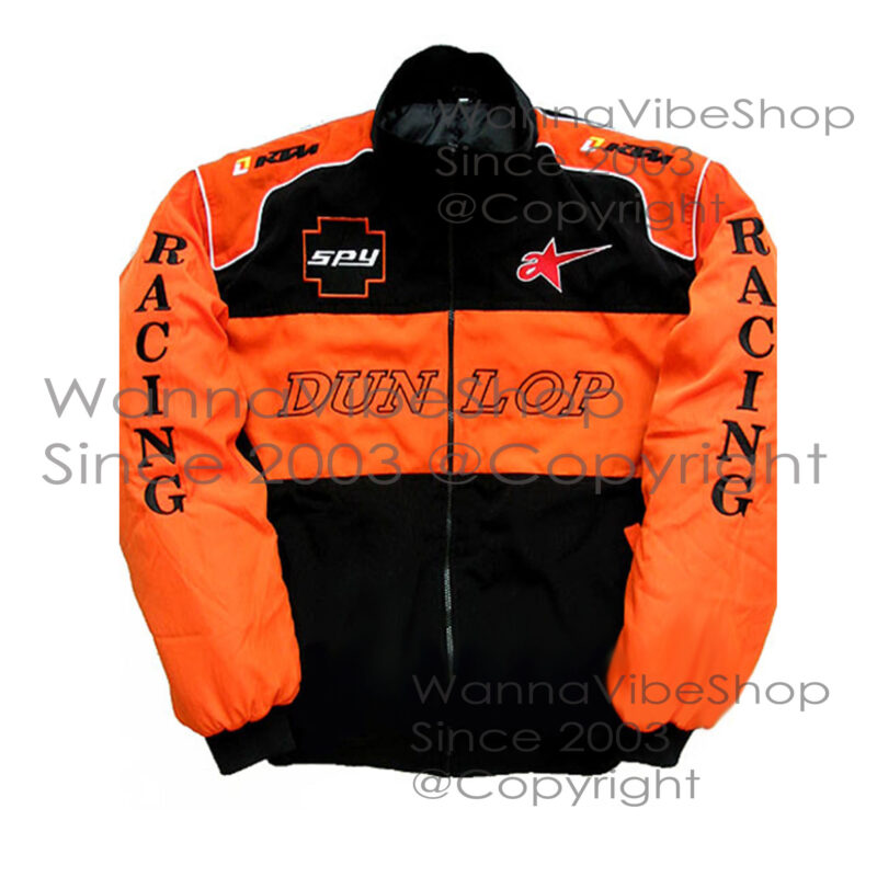 KTM Racing Team Pit Crew Motorcycle Jacket Moto GP MotoGP Motorsport Autosport Vintage Retro Race Racer Gear Automobile Suit Top Crew Club Jackets Coat Coats_front_image