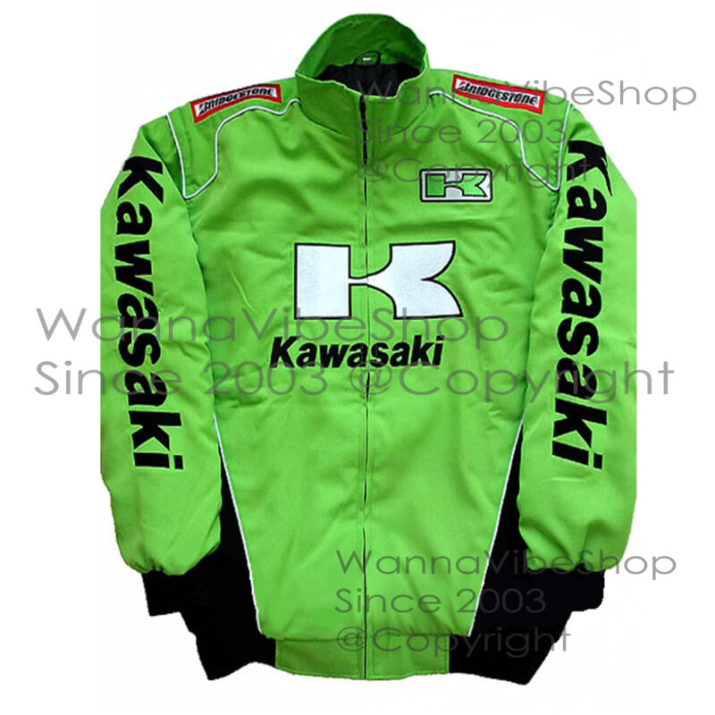 Kawasaki Racing Team Pit Crew Motorcycle Jacket Moto GP MotoGP Motorsport Autosport Vintage Retro Race Racer Gear Automobile Suit Top Crew Club Jackets Coat Coats_front_image