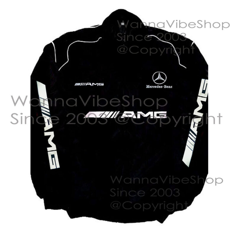 Mercedes Benz AMG Racing Team Pit Crew Motor Jacket Motorsport Autosport Vintage Retro Race Racer Gear Automobile Suit Top Crew Club Jackets Coat Coats_front_image