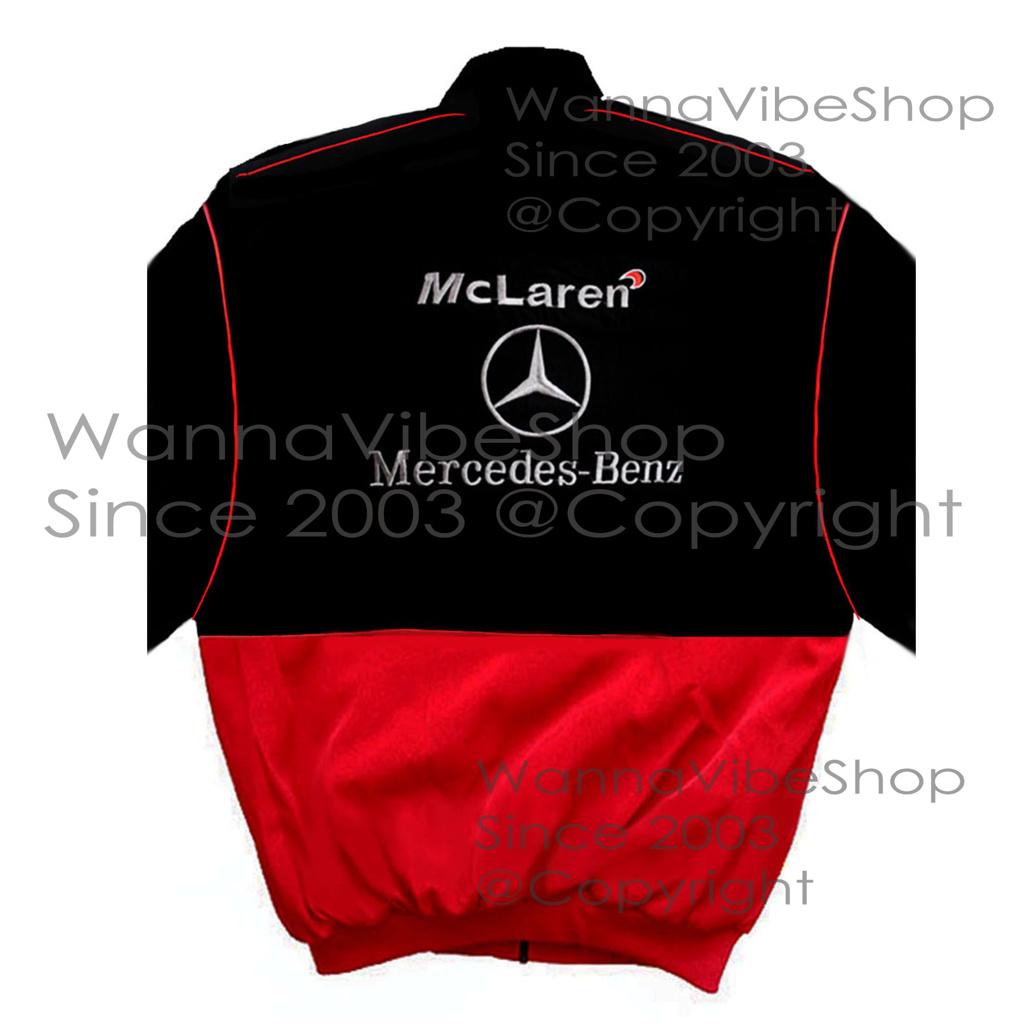 Mercedes Benz Racing Team Pit Crew Motor Jacket Motorsport Autosport Vintage Retro Race Racer Gear Automobile Suit Top Crew Club Jackets Coat Coats_back_image