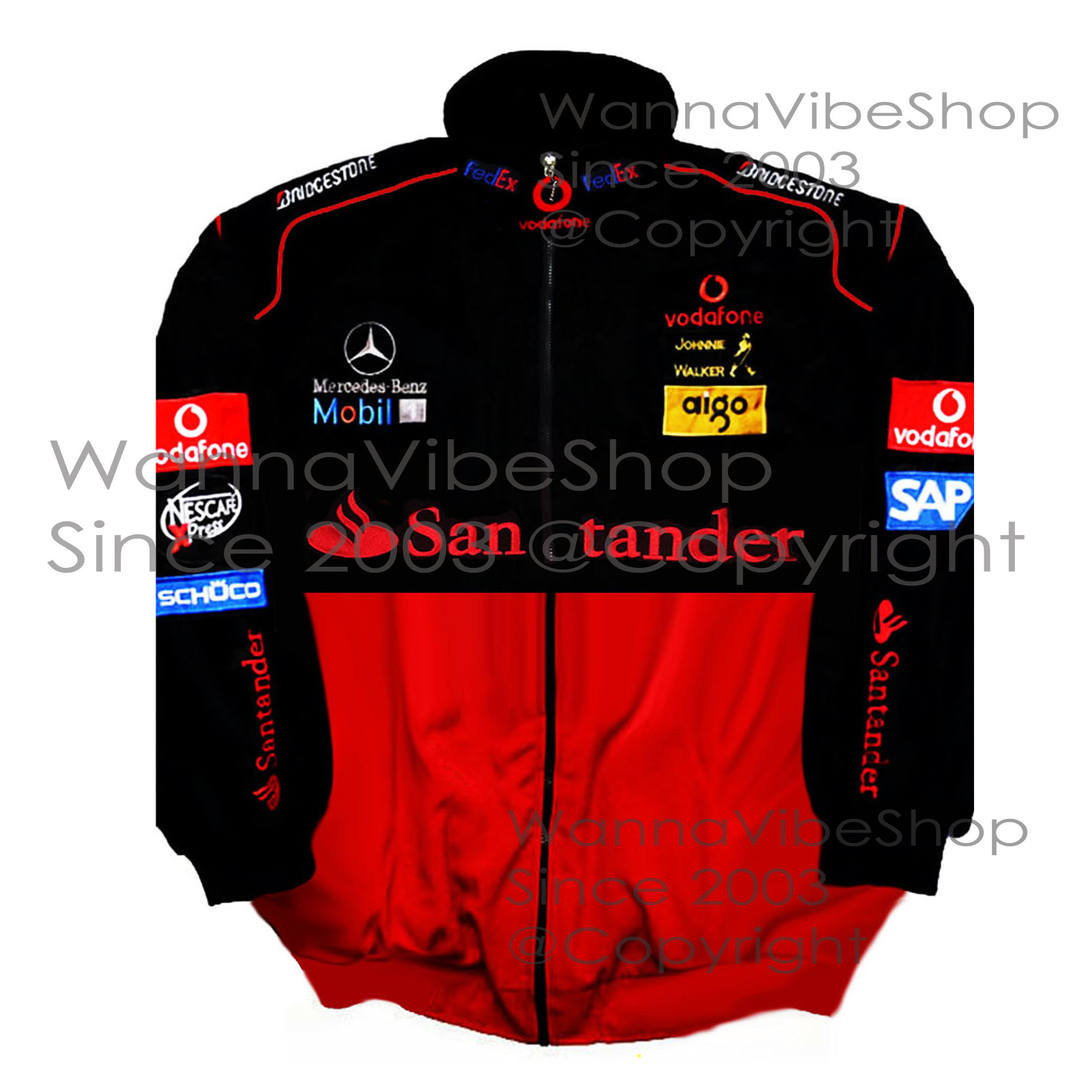 Mercedes Benz Racing Team Pit Crew Motor Jacket Motorsport Autosport Vintage Retro Race Racer Gear Automobile Suit Top Crew Club Jackets Coat Coats_front_image