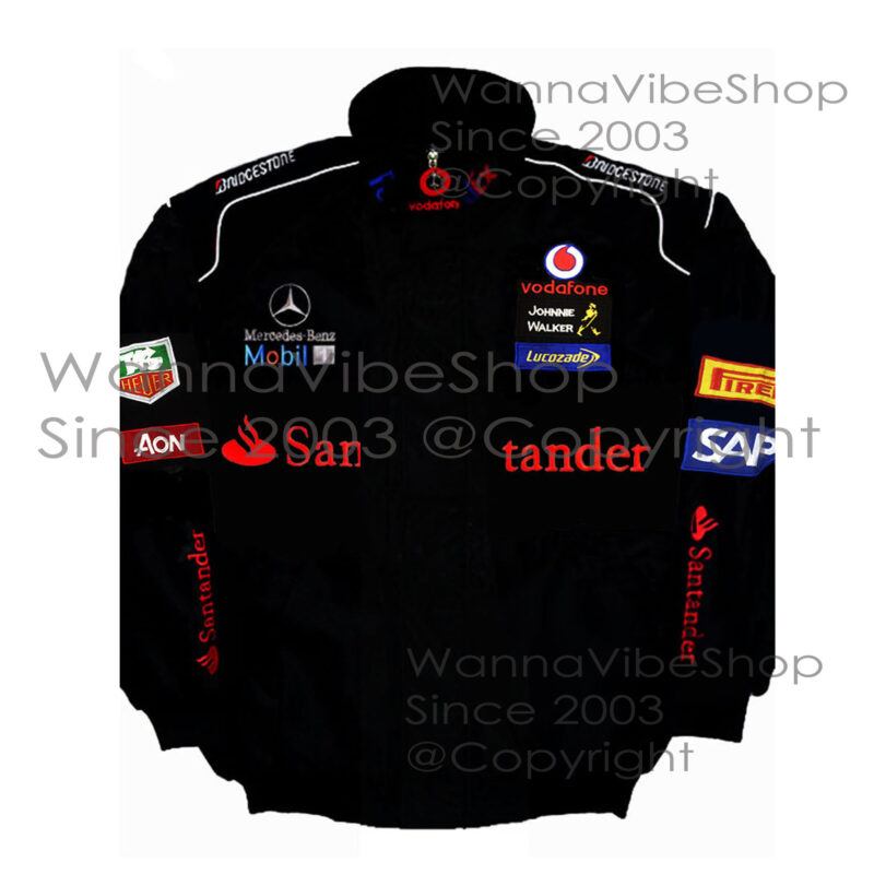 Mercedes Benz Racing Team Pit Crew Motor Jacket Motorsport Autosport Vintage Retro Race Racer Gear Automobile Suit Top Crew Club Jackets Coat Coats_front_image