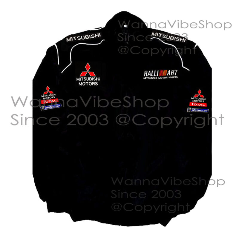 Mitsubishi Racing Team Pit Crew Motor Jacket Motorsport Autosport Vintage Retro Race Racer Gear Automobile Suit Top Crew Club Jackets Coat Coats_front_image