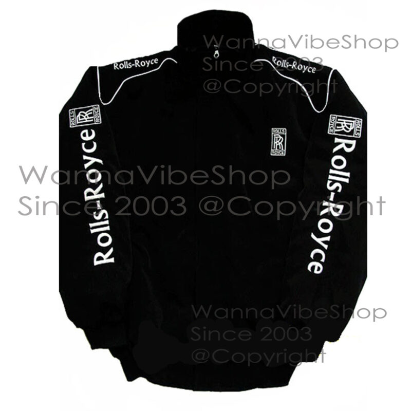 Rolls-Royce Racing Team Pit Crew Motor Jacket Motorsport Autosport Vintage Retro Race Racer Gear Automobile Suit Top Crew Club Jackets Coat Coats_front_image