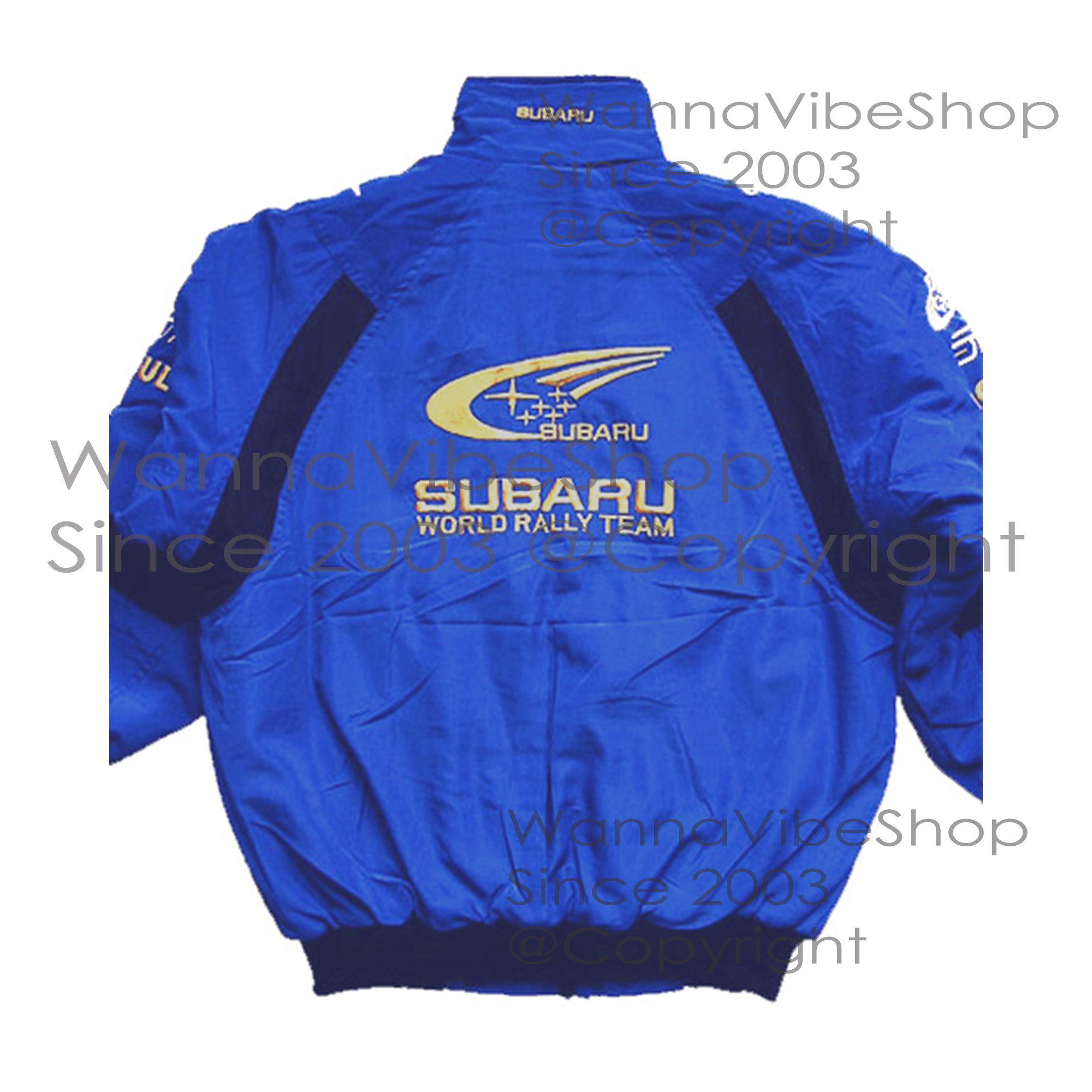 Subaru Racing Team Pit Crew Motor Jacket Motorsport Autosport Vintage Retro Race Racer Gear Automobile Suit Top Crew Club Jackets Coat Coats_back_image
