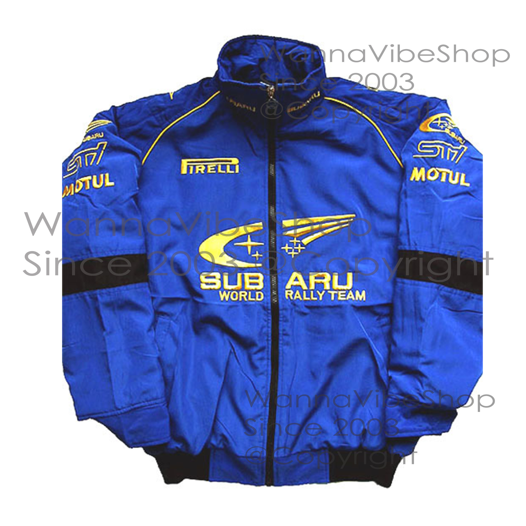 Subaru Racing Team Pit Crew Motor Jacket Motorsport Autosport Vintage Retro Race Racer Gear Automobile Suit Top Crew Club Jackets Coat Coats_front_image